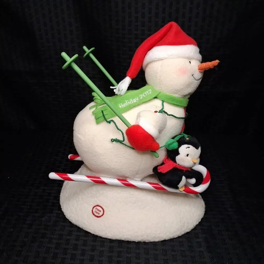 Hallmark Jingle Pals Swooshin Duo Singing Musical Skiing Snowman 2012 See Video!